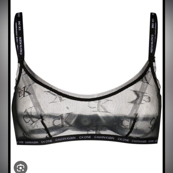 CALVIN KLEIN MESH UNLINNED BRALETTE - Picture 2 of 9